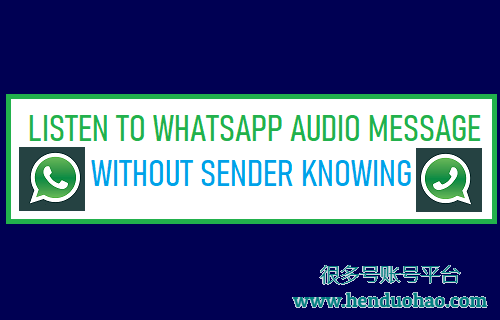 在发件人不知情的情况下收听 WhatsApp 音频