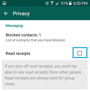 禁用 WhatsApp 已读回执